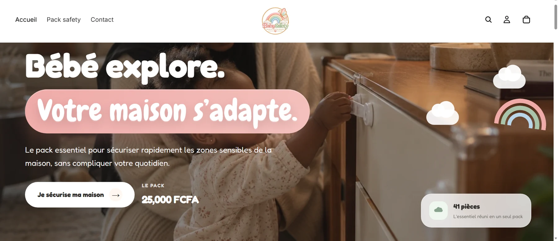 Baby Safety — capture desktop du site