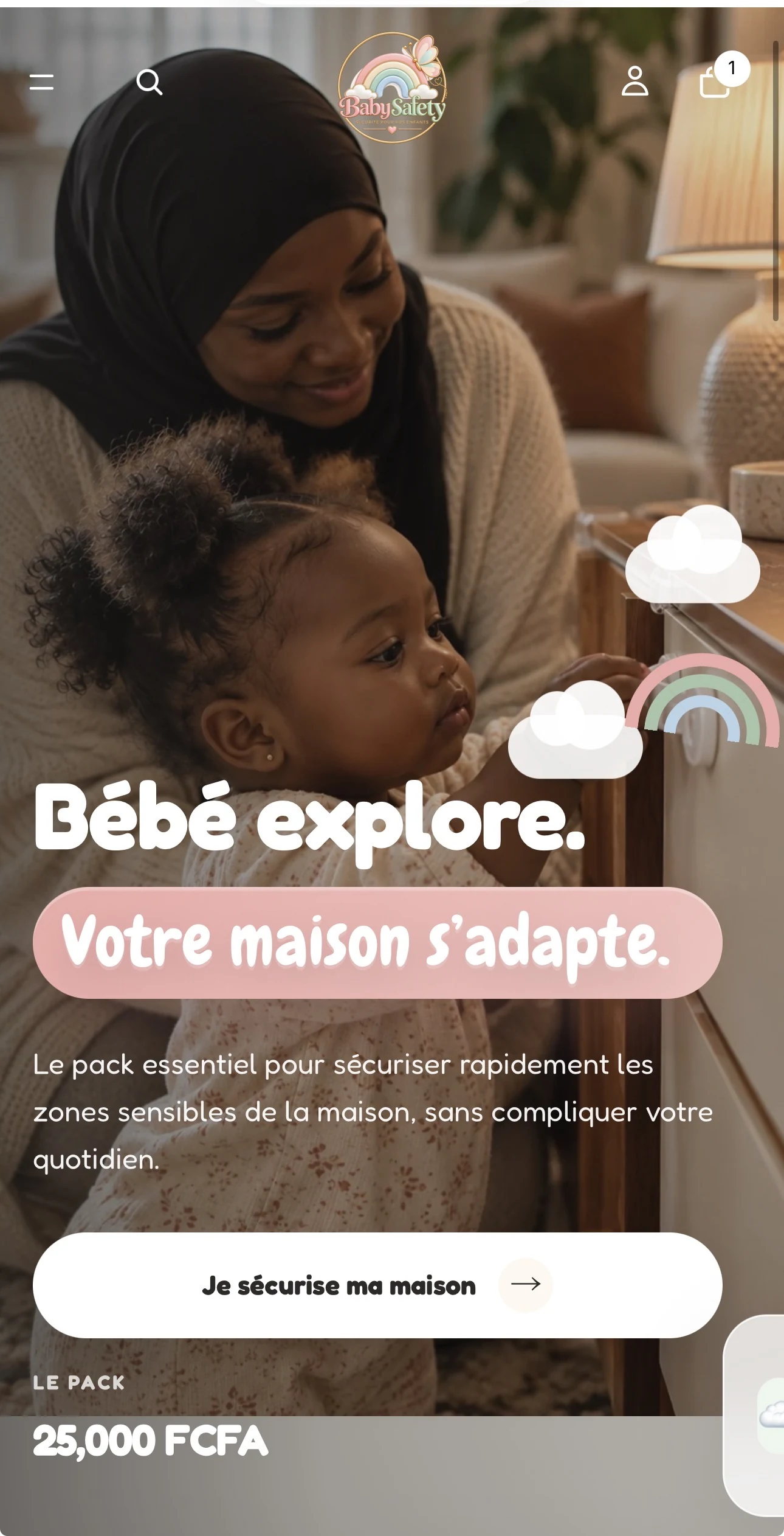 Baby Safety — capture mobile du site