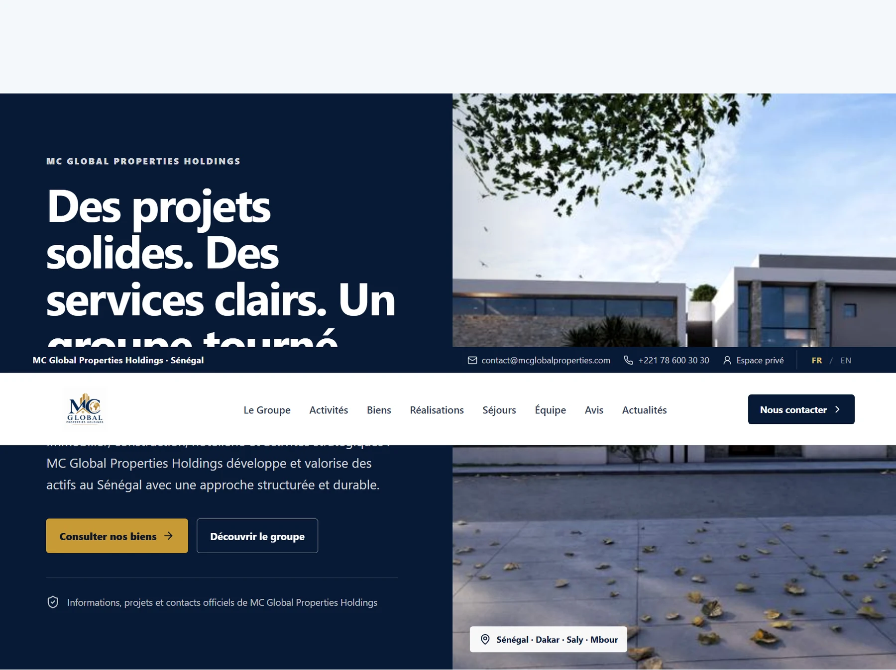 MC Global Properties Holdings sur ordinateur