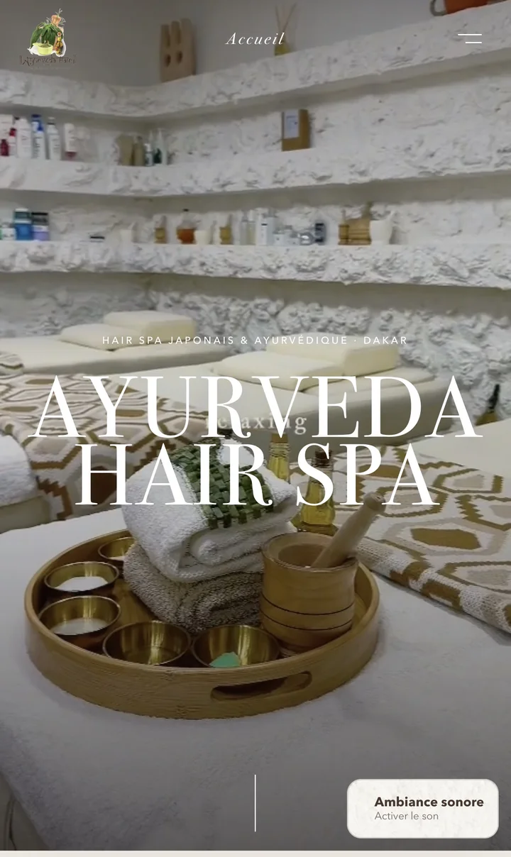 ayurveda-hair — real mobile website capture